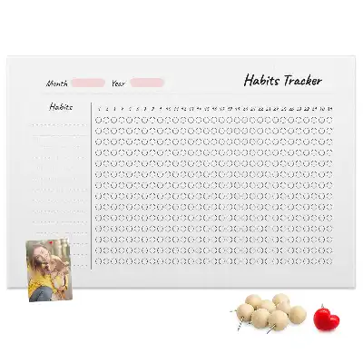 Printed Cork Board Habit tracker