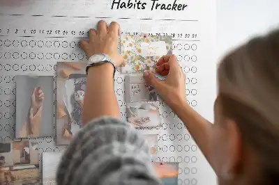 Printed Cork Board Habit tracker
