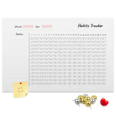 Printed Cork Board Habit tracker