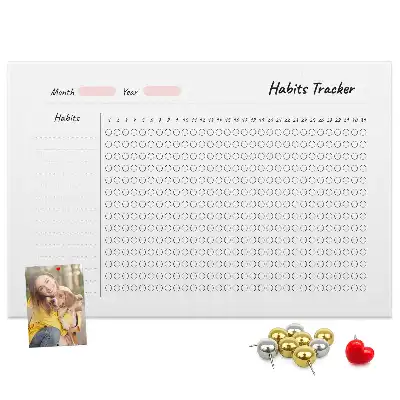 Printed Cork Board Habit tracker