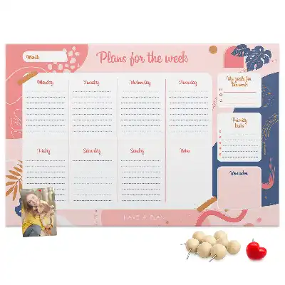 Cork memo board Weekly Planner