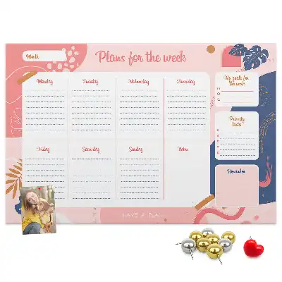 Cork memo board Weekly Planner
