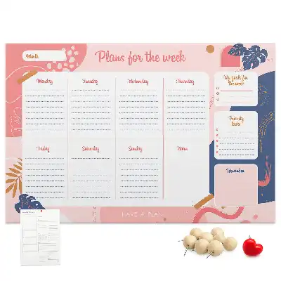Cork memo board Weekly Planner