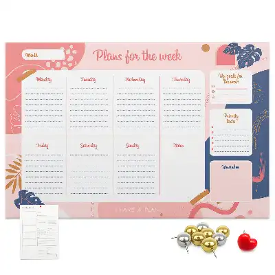 Cork memo board Weekly Planner