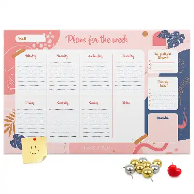 Cork memo board Weekly Planner