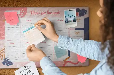 Cork memo board Weekly Planner