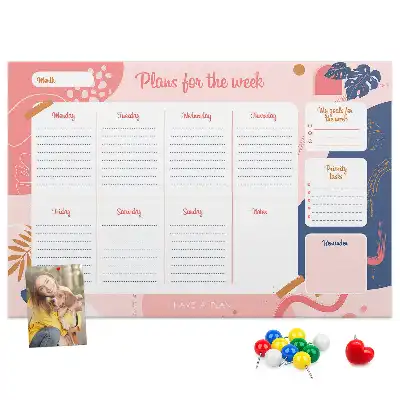 Cork memo board Weekly Planner