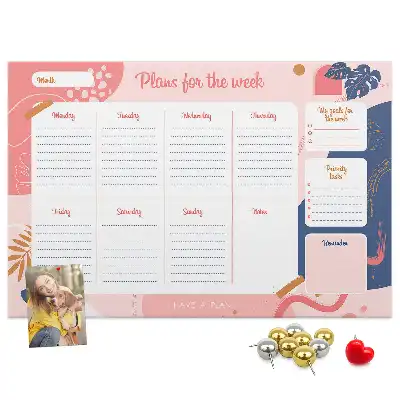 Cork memo board Weekly Planner