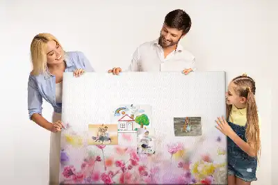 Printed Cork Board with Meadow Flowers Design