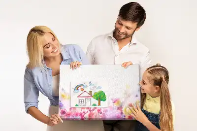 Printed Cork Board with Meadow Flowers Design