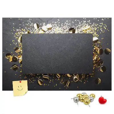 Printed Gold Confetti Cork Memo Board