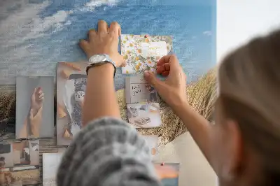 Cork memo board Beach view