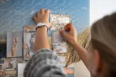 Beach view cork memo board