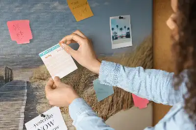 Beach view cork memo board