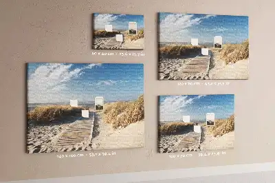 Cork memo board Beach view