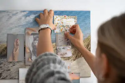 Beach view cork memo board