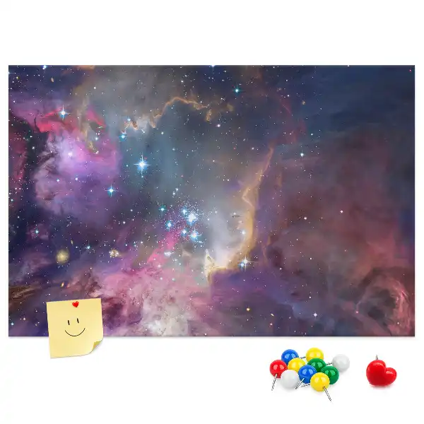 Printed Cork Board Galaxy world