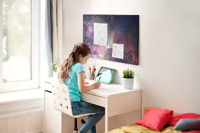 Printed Cork Board Galaxy world