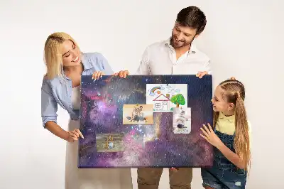 Printed Cork Board Galaxy world