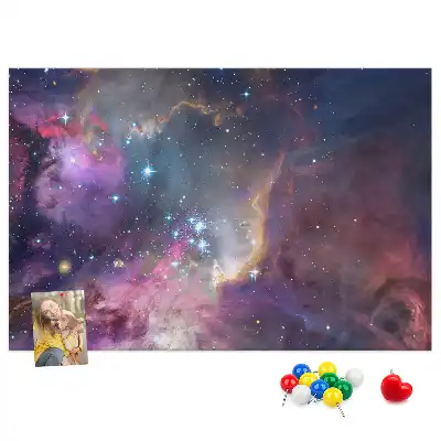 Printed Cork Board Galaxy world
