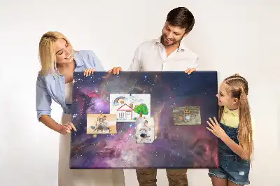 Printed Cork Board Galaxy world