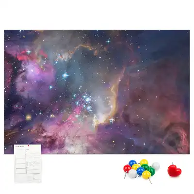 Printed Cork Board Galaxy world