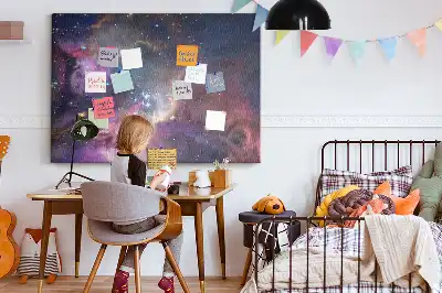 Printed Cork Board Galaxy world