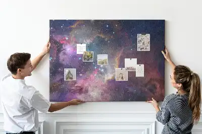 Printed Cork Board Galaxy world