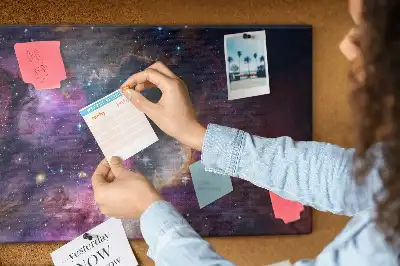 Galaxy World Printed Cork Board