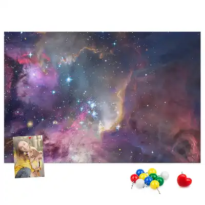 Printed Cork Board Galaxy world
