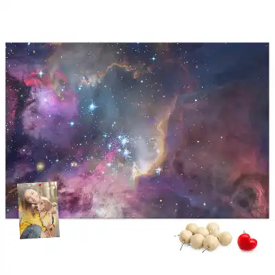 Printed Cork Board Galaxy world