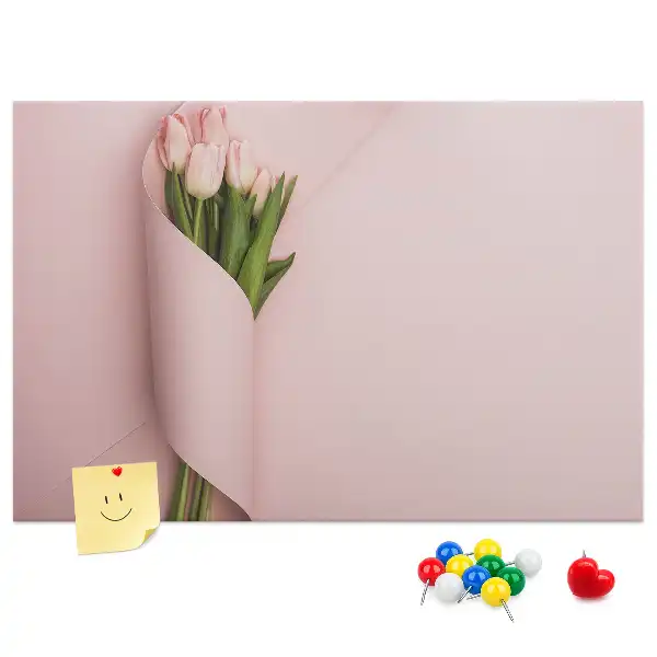 Flower Bouquet Printed Cork Memo Board