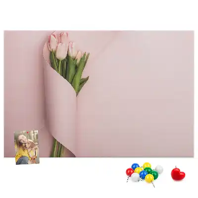 Flower Bouquet Printed Cork Memo Board