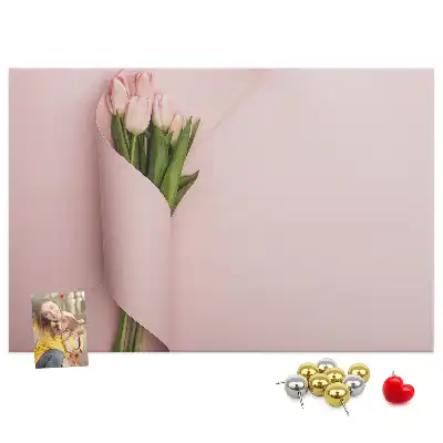 Flower Bouquet Printed Cork Memo Board