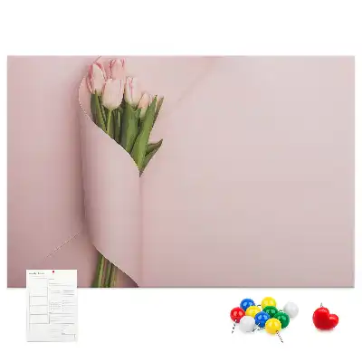 Flower Bouquet Printed Cork Memo Board