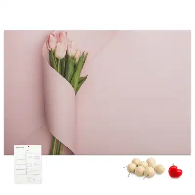 Flower Bouquet Printed Cork Memo Board