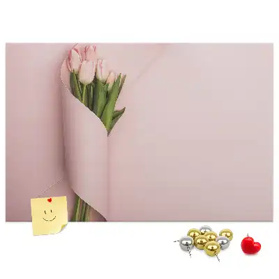 Flower Bouquet Printed Cork Memo Board