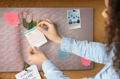Flower Bouquet Printed Cork Memo Board