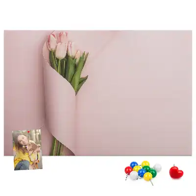 Flower Bouquet Printed Cork Memo Board