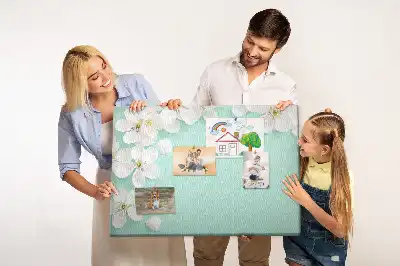 Printed Cork Board Blooming daisies