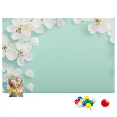 Printed Cork Board Blooming daisies