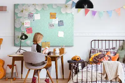 Printed Cork Board Blooming daisies