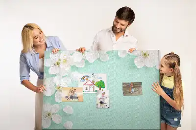 Printed Cork Board Blooming daisies