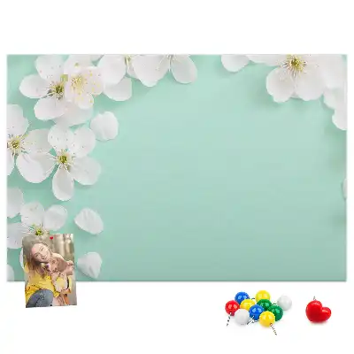 Printed Cork Board Blooming daisies
