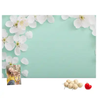 Blooming Daisies Printed Cork Board
