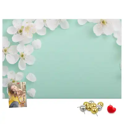 Blooming Daisies Printed Cork Board