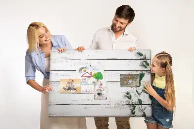 Printed Cork Memo Board with Wooden Frame