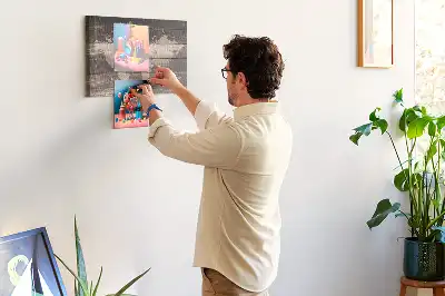 World map cork memo board on wood