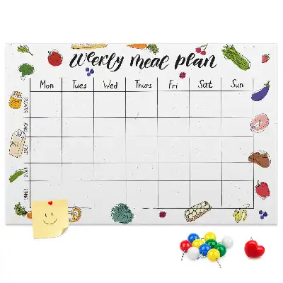 Printed Cork Board Weekly menu