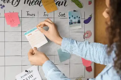 Weekly Menu Printed Cork Board